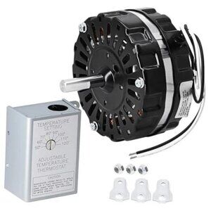 F0510B2944 with 120V F0510B2944 Black Motor & 58033 Thermostat Attic Fan Motor